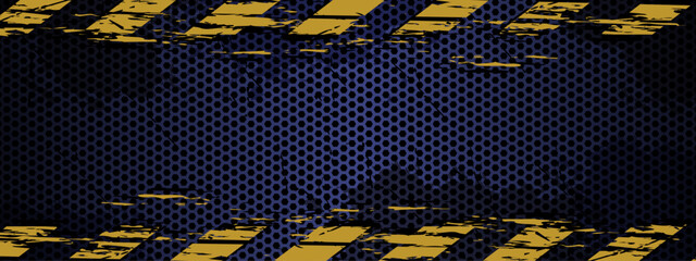 CONSTRUCTION THEME BACKGROUND WITH RUSTIC METAL TEXTURE AND YELLOW STRIPES