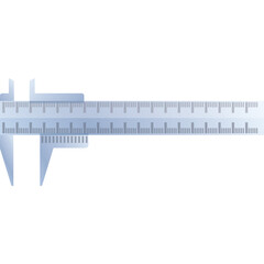 Metallic Caliper Tool For Precise Measurement And Engineering Applications On A Transparent Background