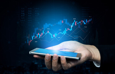Candlestick chart visualizing financial market trends, investment patterns, price fluctuations, and trading strategy in capital and digital asset markets Vouch