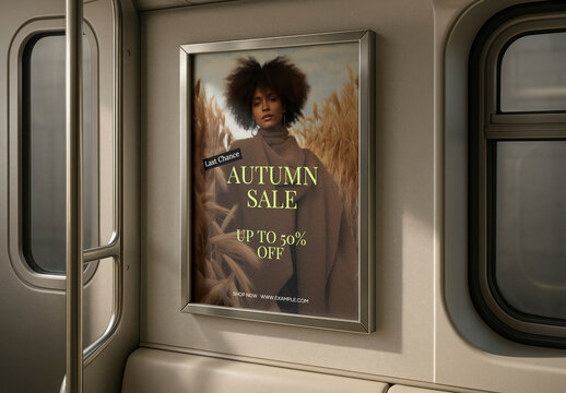 Fashionable Autumn Sale Advertisement Mockup PSD
