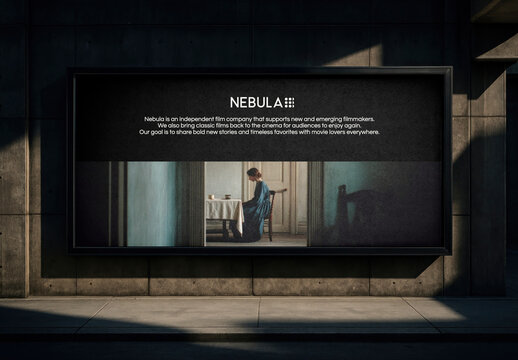 Film Poster Mockup On Urban Wall PSD