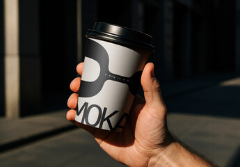 Modern Coffee Cup Mockup Design Outdoors PSD
