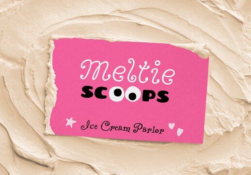 Playful Ice Cream Parlor Design Mockup PSD