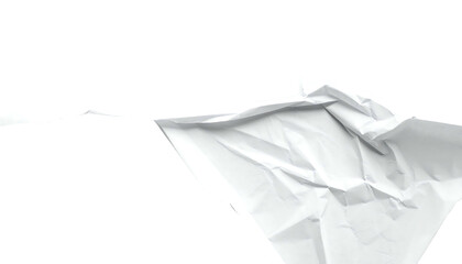 Wrinkled white paper edge against a black background, suggesting tearing or fragmentation