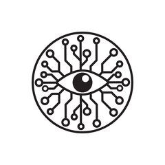 Fototapeta premium Eye technology illustration