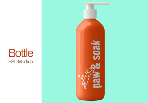 Vibrant Pump Bottle Mockup Design PSD
