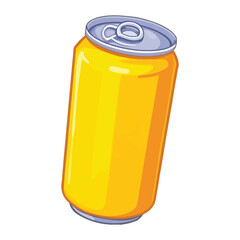 Flat Design Empty Blank Aluminum Tin Can Mockup Template Icon