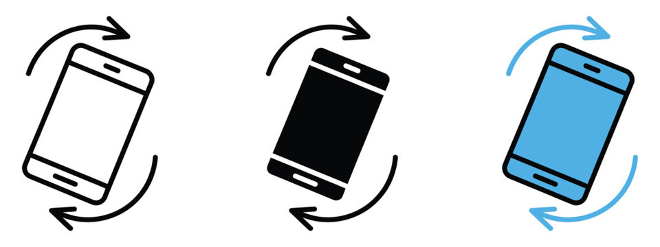 Rotate phone icon vector. screen, display rotation symbol. vector illustration.