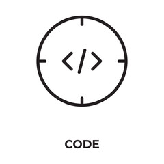 Code Vector, Icon Or Logo Sign Isolated Symbol Illustration