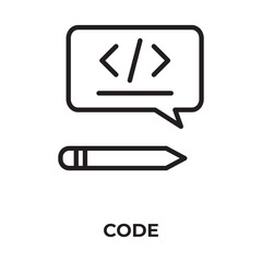 Code Vector, Icon Or Logo Sign Isolated Symbol Illustration