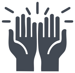 Obraz premium High five hands icon symbolizing celebration success agreement and teamwork achievement