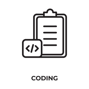 Coding Vector, Icon Or Logo Sign Isolated Symbol Illustration