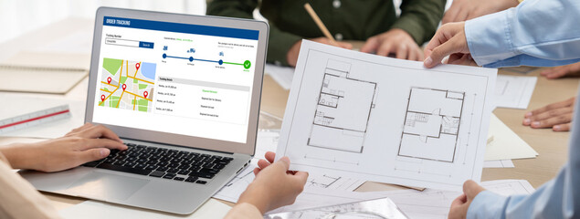 Delivery tracking system for e-commerce and brisk online business to timely goods transportation...