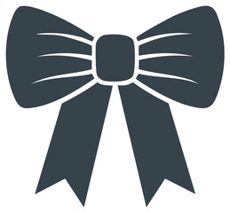Elegant Navy Bow Graphic Festive Decoration Stylish Ribbon Design Celebration Decorative Elements Simple Knot Gift Giving