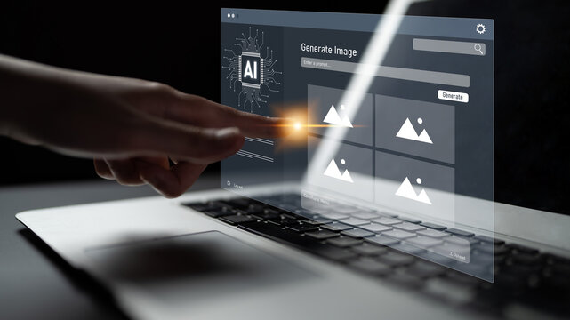 AI image generator interface enables image, AI, and generator process by converting user prompt into visual content using intelligent algorithms Latch