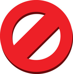 Prohibition no entry forbidden warning sign stop red circle logo
