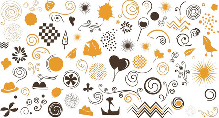 Seamless spring floral vector pattern with cute birds illustration