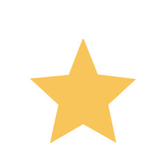 Obraz premium Simple yellow star icon design element