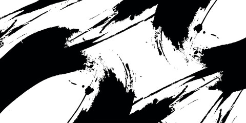 Grunge Texture with Paint Splashes and Abstract Design Vector brush strokes texture rough black scratches for wallpaper.