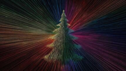Abstract Christmas tree background header wallpaper illustration
