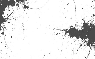 Abstract ink splatter background with black and white textures.Black and white abstract splatter color on wall background. Textured paint drops ink splash grunge design