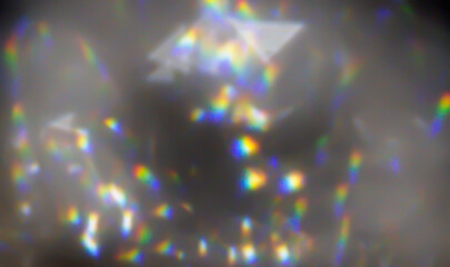 Colorful diamond glitter rainbow glow light flare sparks abstract overlay texture