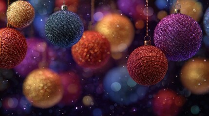 Background with Christmas balls