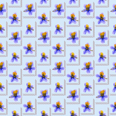 Floral seamless pattern. Pyrola. Floral motifs for use in wallpaper, covers, packaging. For textiles, cotton fabrics, linen. For use in wallpaper, wrappings. Interior decor. Raster illustration.