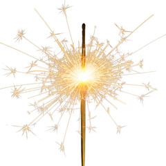 Sparkler isolated on transparent background for celebration and festive events