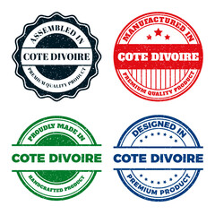Cote D'Ivoire Product Labels. Premium Quality Stamps