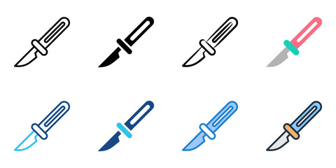 Scalpel icon set multiple style collection 
