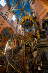St. Mary's basilica in Krakow, Poland. The church is located on the Main Market Square and have on of the most beautiful ceiling. 