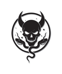 Minimal Evil Tattoo Design – Simple Dark Art Symbol with Gothic Aesthetic