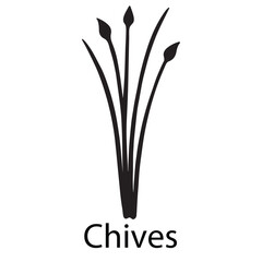 Chives Leaf Silhouette Vector Icon – Fresh Culinary Herb & Organic Cooking Design