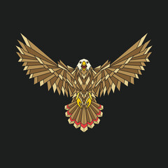 Modern geometric eagle abstract design