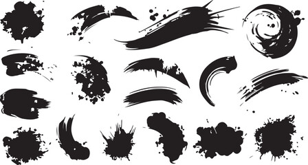 brushes black and white background