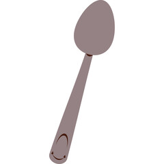 A Simple Gray Spoon With A Transparent Background Isolated On White