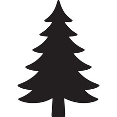 tree black shape icon silhouette vector flat illustration design on white background