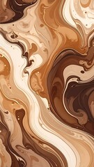 Abstract, swirly art with shades of brown and beige