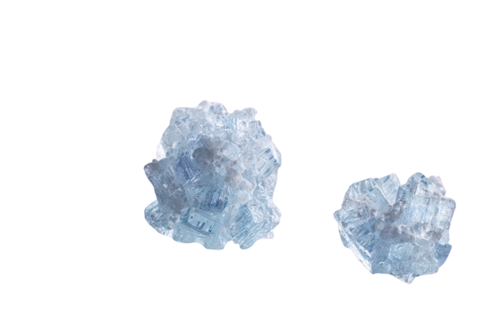 Abstract Ice Formation With Blue Hues Against a Black Background