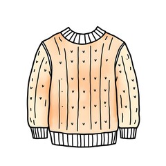 cozy sweatshirt watercolor illustration