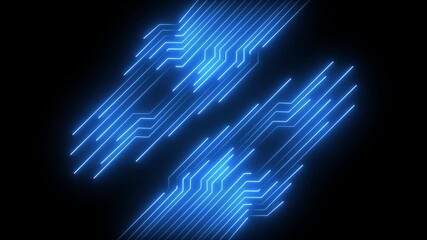 Animation of data processing with icons over connections data transfer 4k animated motion video. Network connections and data points animation over blurred cityscape background.4k video - Powered by Adobe