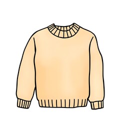 cozy sweatshirt watercolor illustration