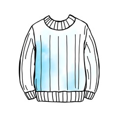 cozy sweatshirt watercolor illustration