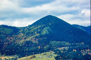 mountain landscape with blue sky
