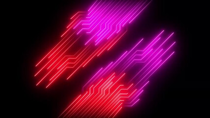 Animation of data processing with icons over connections data transfer 4k animated motion video. Network connections and data points animation over blurred cityscape background.4k video - Powered by Adobe