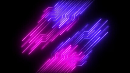 Animation of data processing with icons over connections data transfer 4k animated motion video. Network connections and data points animation over blurred cityscape background.4k video - Powered by Adobe