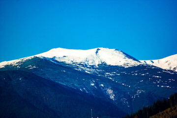 snow covered mountains