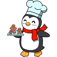 Penguin and cake 