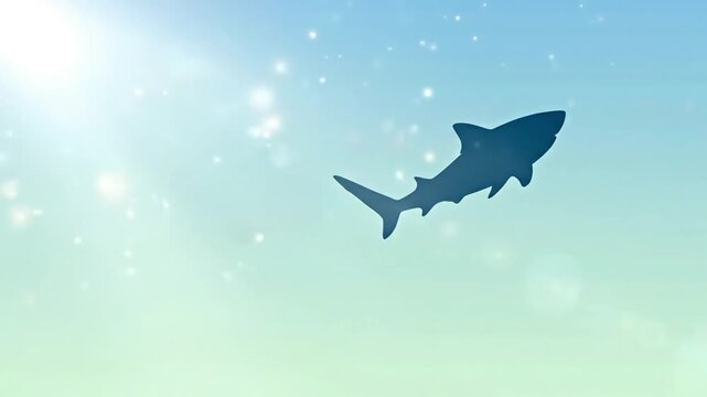 Baby shark silhouette in the sky against a bright background Utool-20251024-122714697